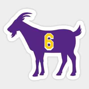 Los Angeles GOAT - number 6 - Purple Sticker